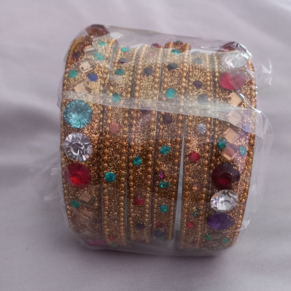 Bangles from Pakistan multicolored stones - Picture 2 of 4